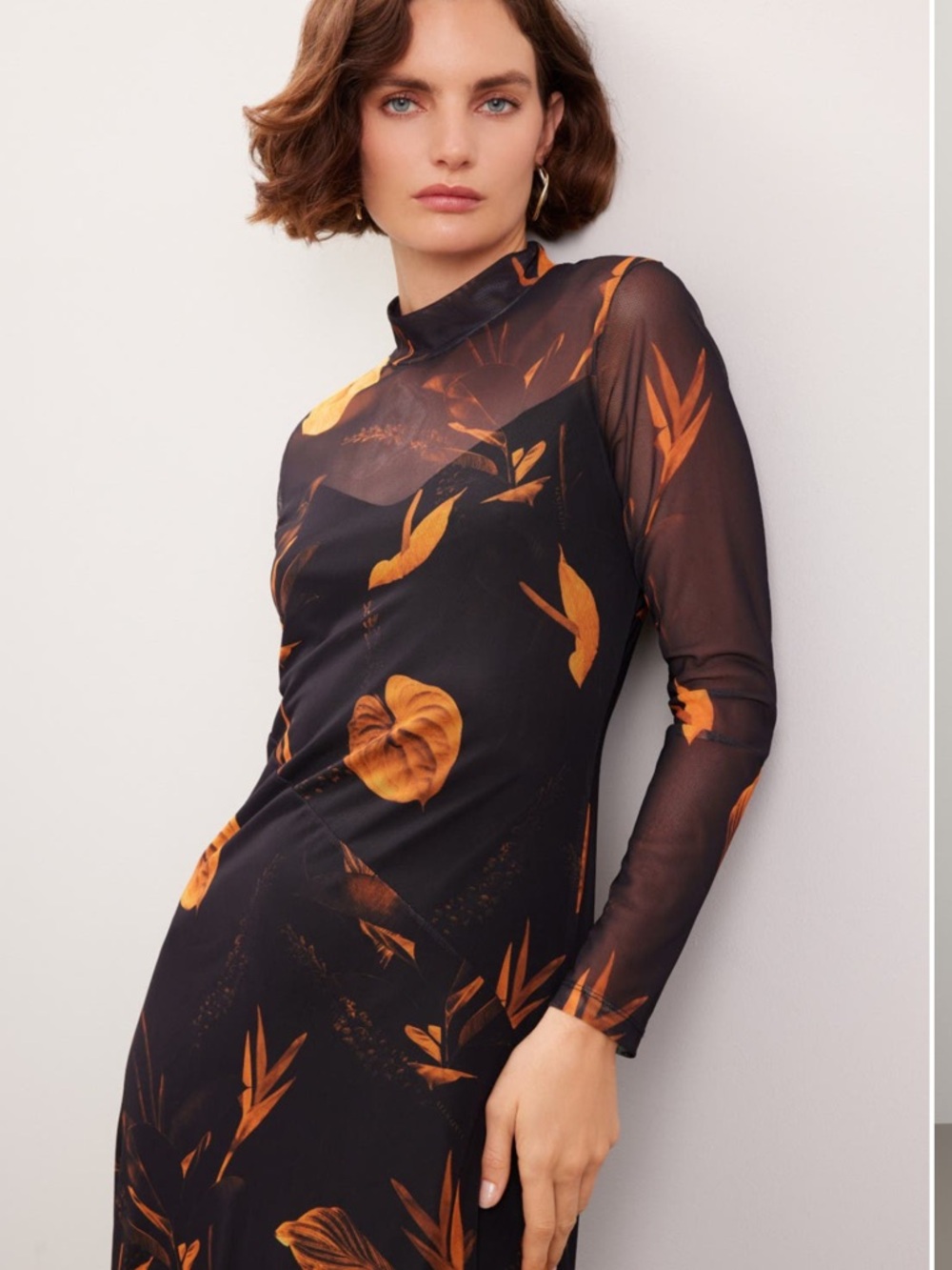 All Saints Hanna mesh dress